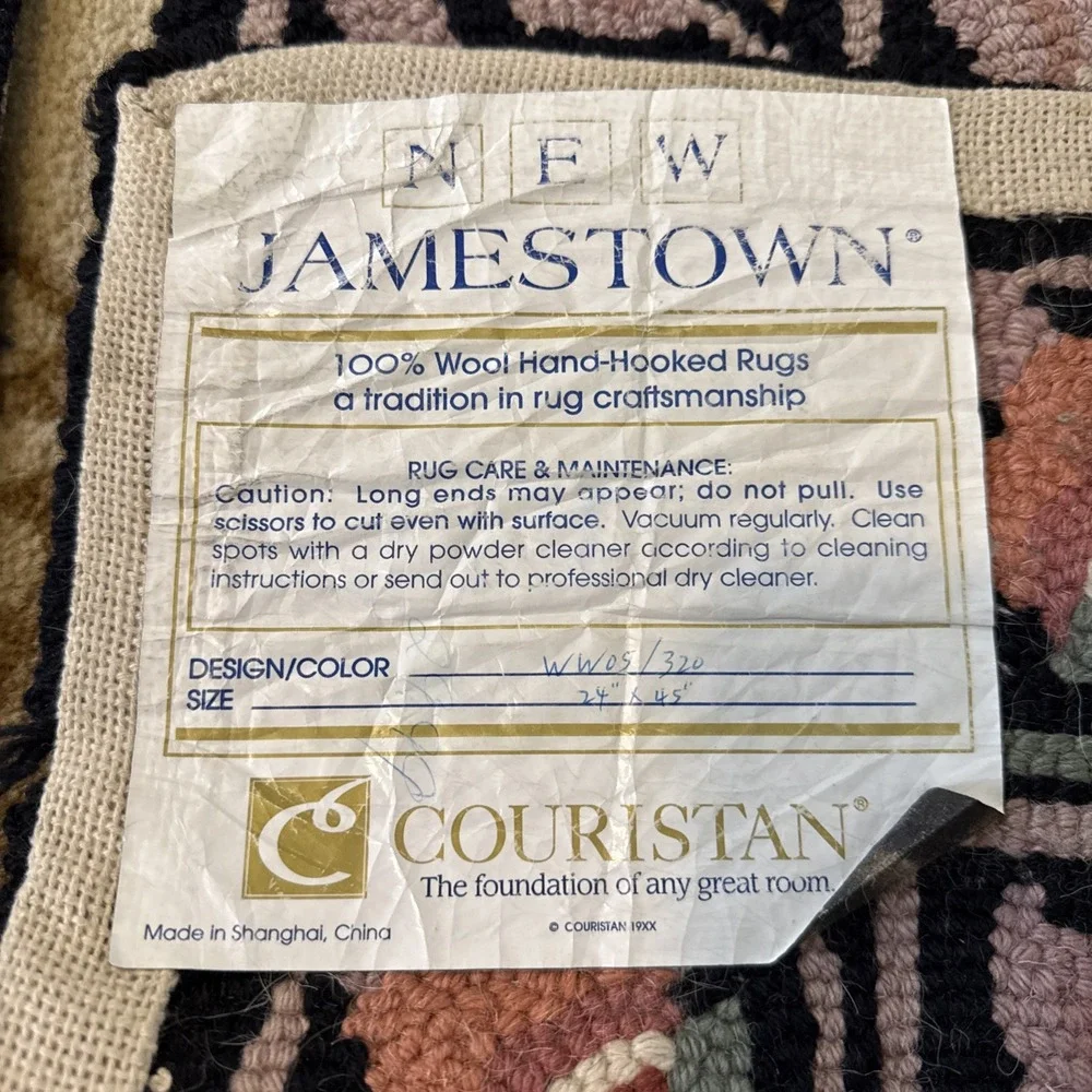 Vintage Jamestown Hand Hooked 100% Wool Rugs. 24